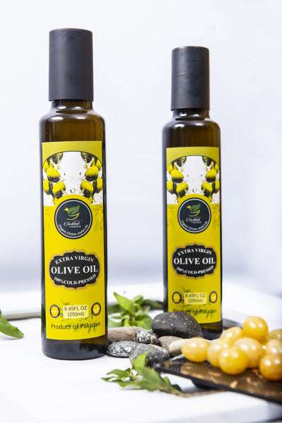 Extra Virgin Olive Oil 250 ml - Cold Pressed (Glass Bottle) - Surkhab Foods